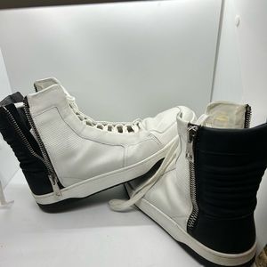 Men's Gucci Black/White Zip Up Hightop Sneakers